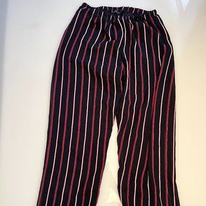 Red, White, and Blue Striped Brandy Melville Pants